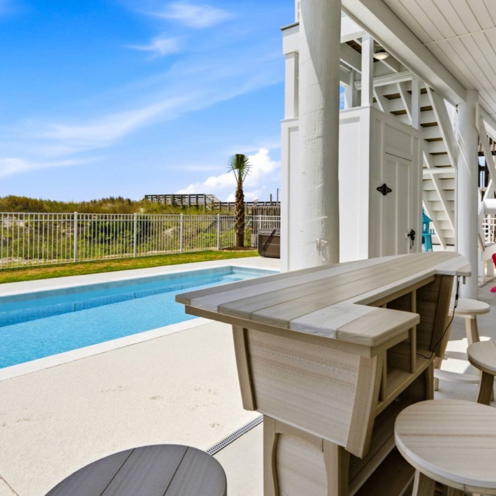 Poolside surf bar